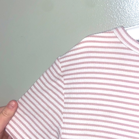 Old Navy striped pink and white shirt - Picture 3 of 3